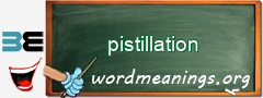 WordMeaning blackboard for pistillation